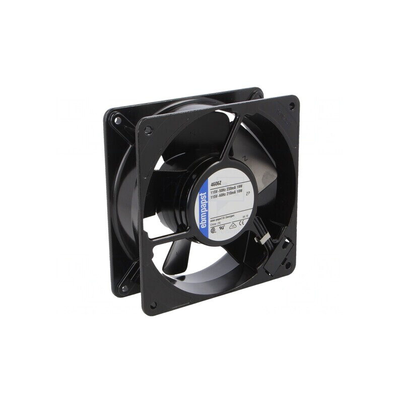 Ventilator Axial AC 115VAC 119x119x38mm 180m3/h 45dBA 50Hz | Electronic-mag.ro | Componente Electronice