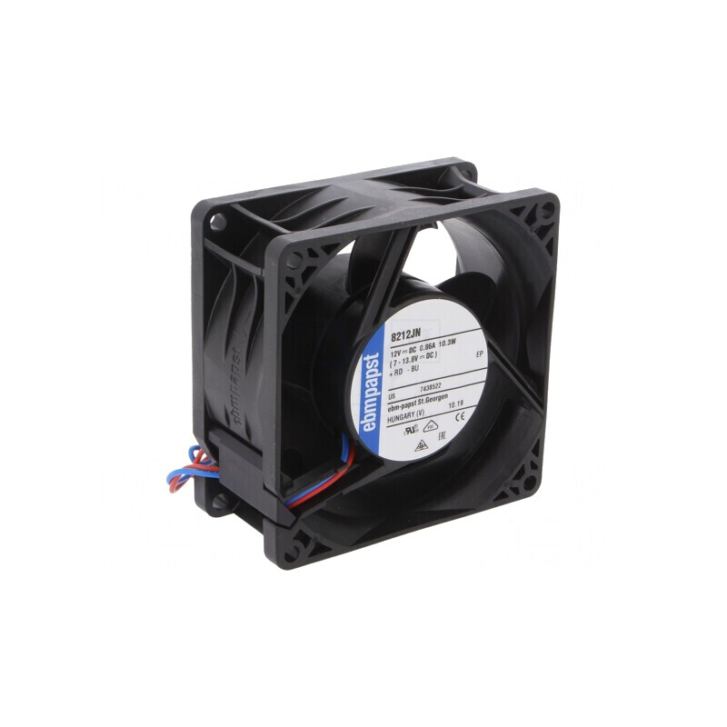 Ventilator DC axial 12V 80x80x38mm 130m3/h 55dBA cu bilă | Electronic-mag.ro | Componente Electronice
