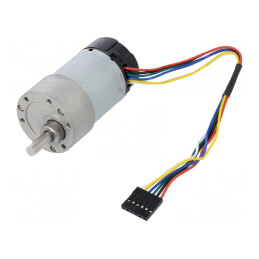 Motor DC cu transmisie 12V 5,5A Ax D 65mNm 10:1 Metal Gearmotor 37x65mm 64CPR