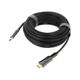 Cablu HDMI 2.0 Optic 15m Negru | Electronic-mag.ro | Componente Electronice