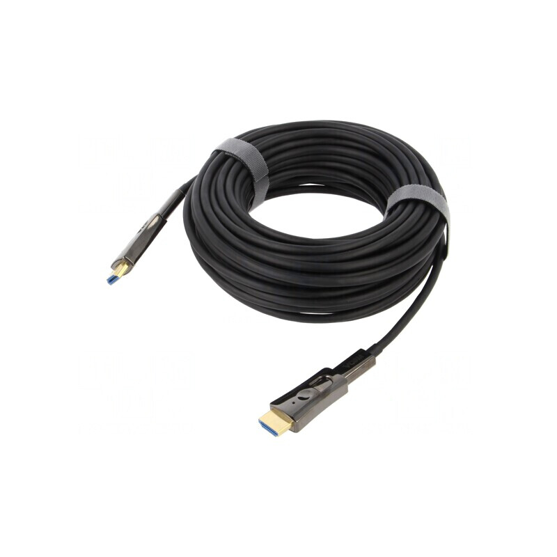 Cablu HDMI 2.0 Optic 15m Negru | Electronic-mag.ro | Componente Electronice