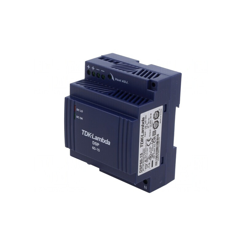 Alimentator Pulsatoriu pentru Șină DIN 60W 15V 4A | Electronic-mag.ro | Componente Electronice