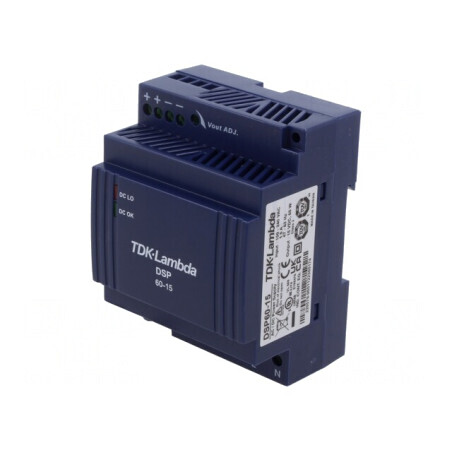 Alimentator Pulsatoriu pentru Șină DIN 60W 15V 4A | Electronic-mag.ro | Componente Electronice