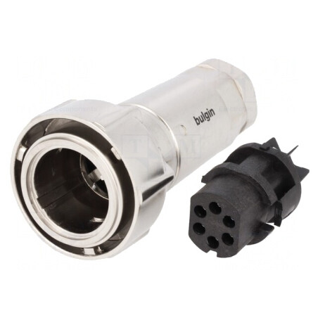 Conector Circular Mufă Mamă 6 PIN Buccaneer 7000 Nichelat | Electronic-mag.ro | Componente Electronice