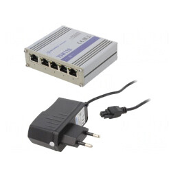 Switch Ethernet 5 Porturi RJ45 9-30VDC Neadministrabil TSW110 | Electronic-mag.ro | Componente Electronice
