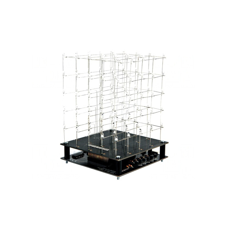 Cub LED 3D 9VDC 125 diode Albastru WHADDA | Electronic-mag.ro | Componente Electronice