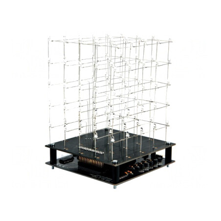 Cub LED 3D 9VDC 125 diode Albastru WHADDA | Electronic-mag.ro | Componente Electronice