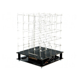 Cub LED 3D 9VDC 125 diode Albastru WHADDA | Electronic-mag.ro | Componente Electronice
