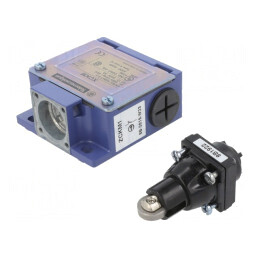 Limitator cursă rolă metalică Ø12mm NO NC 10A 250VAC | Electronic-mag.ro | Componente Electronice