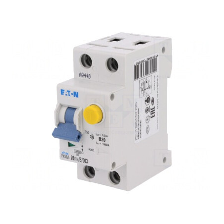 Întrerupător RCBO 20A 30mA 1P+N 230V IP20 | Electronic-mag.ro | Componente Electronice