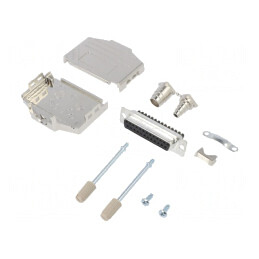 Conector D-Sub 25 PIN Mamă Cu Șuruburi Pe Cablu | Electronic-mag.ro | Componente Electronice