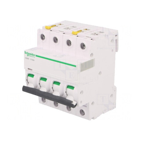 Întrerupător Supracurent 32A 4P 400VAC Carac. D | Electronic-mag.ro | Componente Electronice