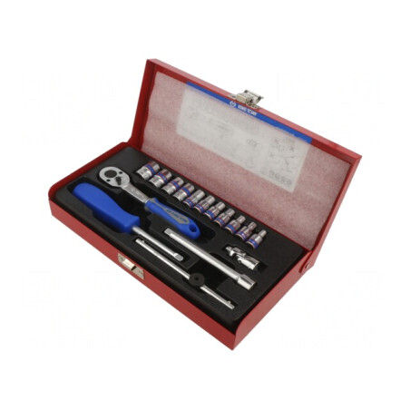 Set chei tubulare 1/4" 16 bucăți | Electronic-mag.ro | Componente Electronice