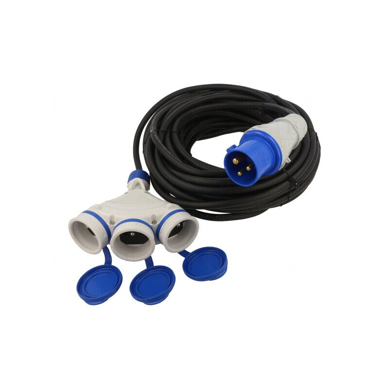 Prelungitor alimentare 20m 3 prize negru | Electronic-mag.ro | Componente Electronice