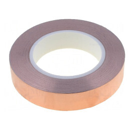 Bandă Electroconductoare Cupru Acrilic 25mm x 33m | Electronic-mag.ro | Componente Electronice