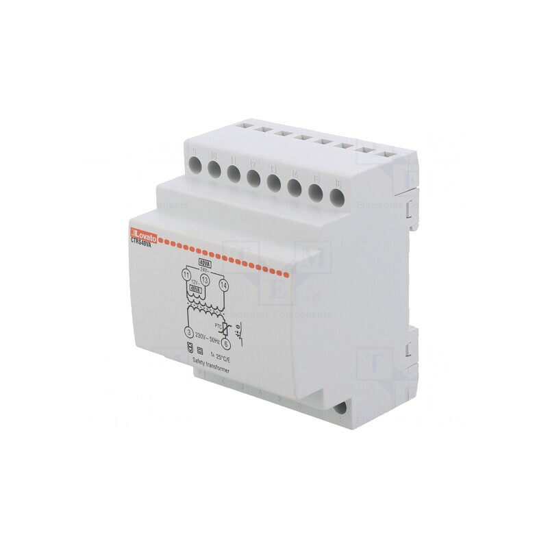 Transformator Alimentare 40VA 230V 12V 24V Șină DIN | Electronic-mag.ro | Componente Electronice