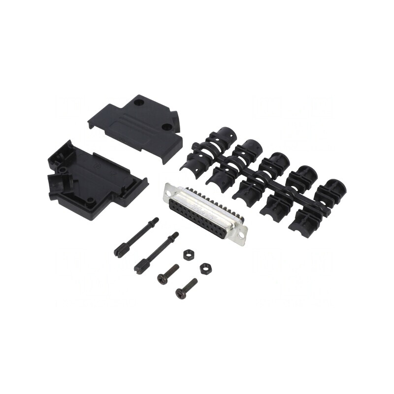 Conector D-Sub 25 Pin Mamă cu Șuruburi pe Cablu | Electronic-mag.ro | Componente Electronice