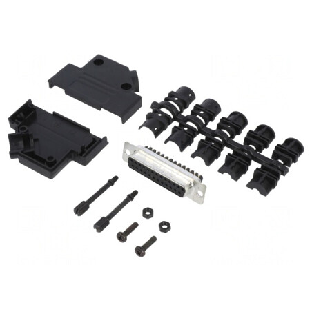 Conector D-Sub 25 Pin Mamă cu Șuruburi pe Cablu | Electronic-mag.ro | Componente Electronice