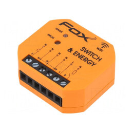 Întrerupător de rețea fără fir FOX IP20 Metalic WI-R1S1-P | Electronic-mag.ro | Componente Electronice