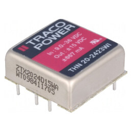 Convertor DC/DC 20W 9-36V la 15V/-15V THN 20-2423WI | Electronic-mag.ro | Componente Electronice