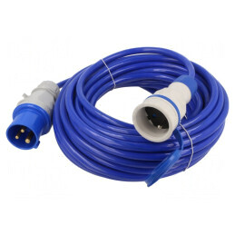 Prelungitor alimentare 15m 16A albastru | Electronic-mag.ro | Componente Electronice
