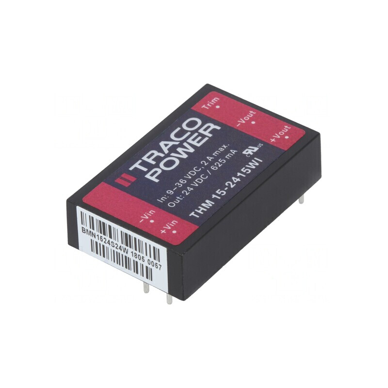 Convertor DC/DC 15W 9-36V la 24V 625mA | Electronic-mag.ro | Componente Electronice Convertor DC/DC 15W 9-36V la 24V 625mA | Electronic-mag.ro | Componente Electronice