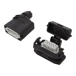 Conector HDC Tată Mamă 250V 20A 10 PIN 10 PE | Electronic-mag.ro | Componente Electronice