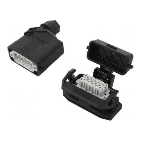 Conector HDC Tată Mamă 250V 20A 10 PIN 10 PE | Electronic-mag.ro | Componente Electronice