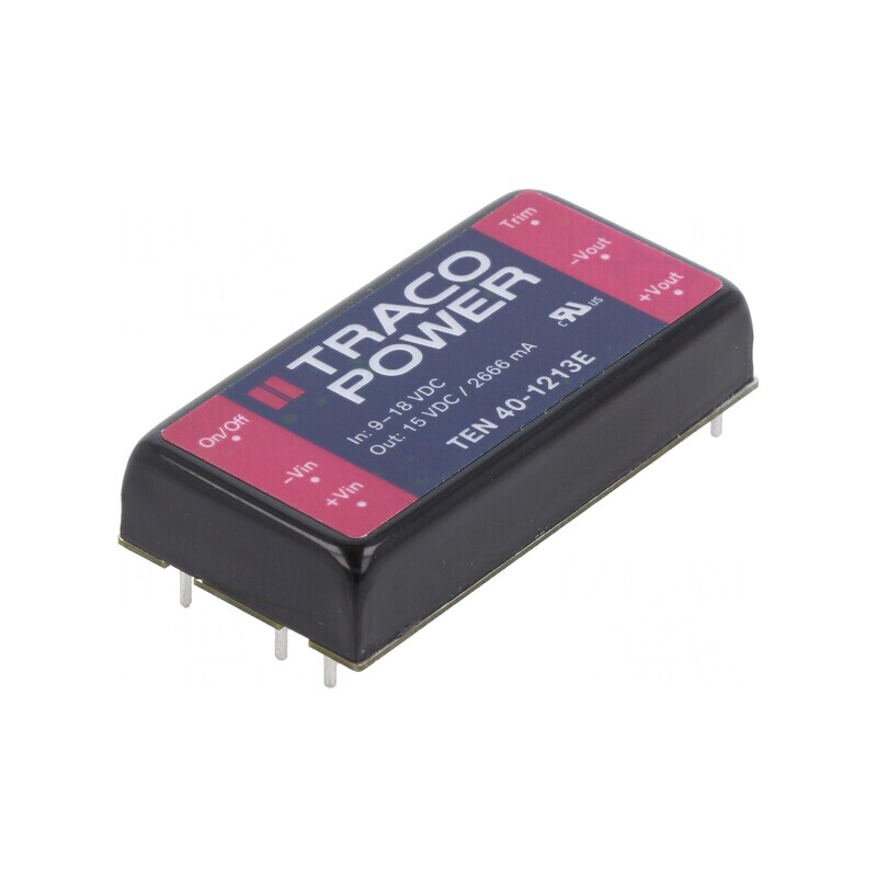 Convertor DC/DC 40W 9-18V la 15V 2666mA TEN 40-1213E | Electronic-mag.ro | Componente Electronice Convertor DC/DC 40W 9-18V la 15V 2666mA TEN 40-1213E | Electronic-mag.ro | Componente Electronice