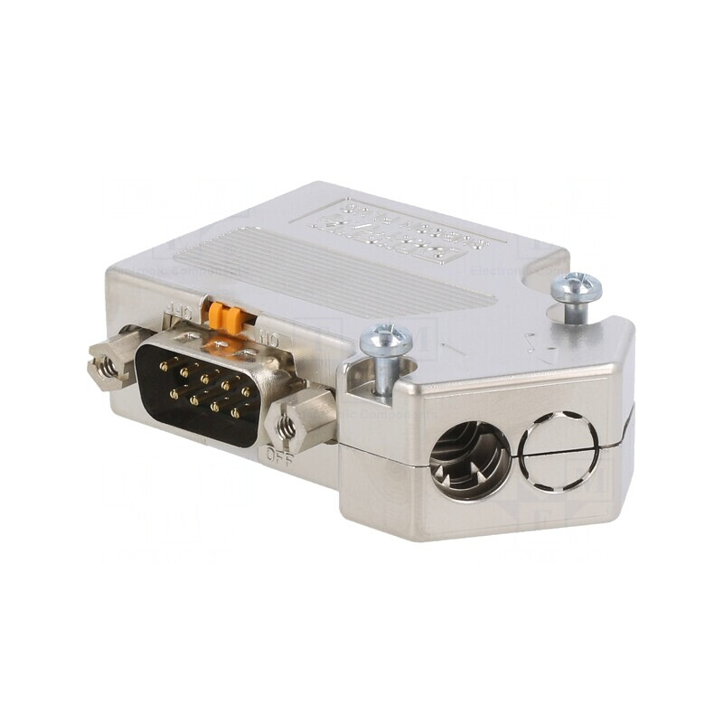 D-Sub 9-PIN Mufă Tată-Mamă în Unghi 35° Terminal cu Șurub | Electronic-mag.ro | Componente Electronice