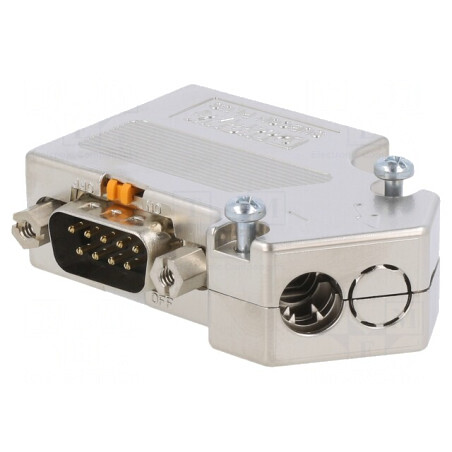 D-Sub 9-PIN Mufă Tată-Mamă în Unghi 35° Terminal cu Șurub | Electronic-mag.ro | Componente Electronice