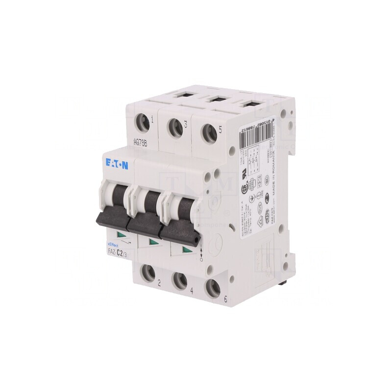 Întrerupător Supracurent 2A 3P 15kA 230/400VAC | Electronic-mag.ro | Componente Electronice