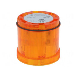 Semnalizator LED Galben 230VAC IP65 Ø70x65mm | Electronic-mag.ro | Componente Electronice