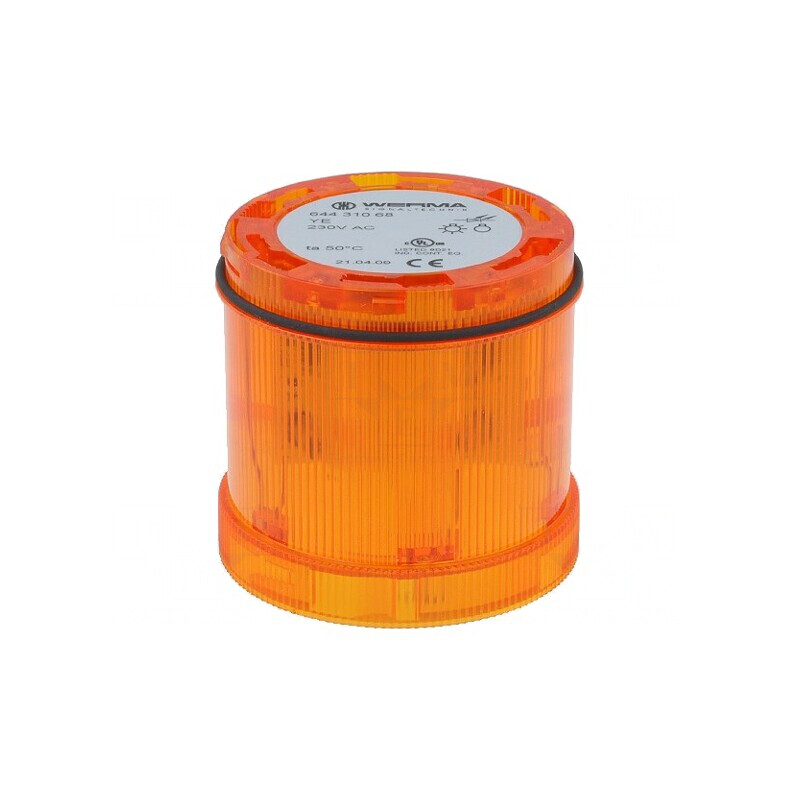 Semnalizator LED Galben 230VAC IP65 Ø70x65mm | Electronic-mag.ro | Componente Electronice