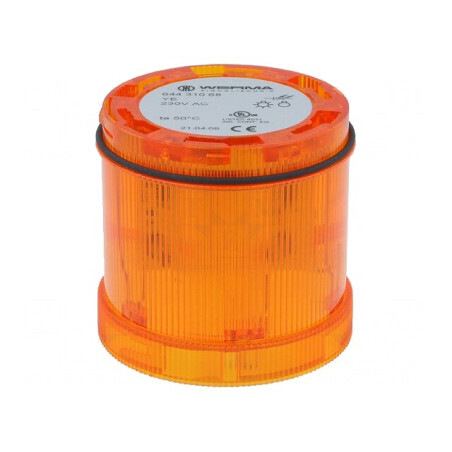 Semnalizator LED Galben 230VAC IP65 Ø70x65mm | Electronic-mag.ro | Componente Electronice