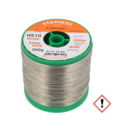 Sârmă de Lipit fără Plumb 0,5mm 0,5kg | Electronic-mag.ro | Componente Electronice