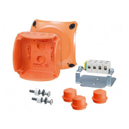 Carcasă de Urgență 104x104x70mm IP65/IP66 cu Cleme | Electronic-mag.ro | Componente Electronice
