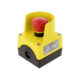 Casetă de comandă 1 buton ciupercă IP67 NC | Electronic-mag.ro | Componente Electronice