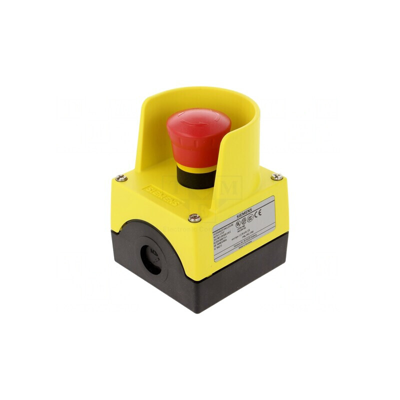 Casetă de comandă 1 buton ciupercă IP67 NC | Electronic-mag.ro | Componente Electronice