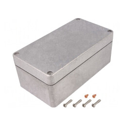 Carcasă universală aluminiu natural 120x220x90 mm | Electronic-mag.ro | Componente Electronice