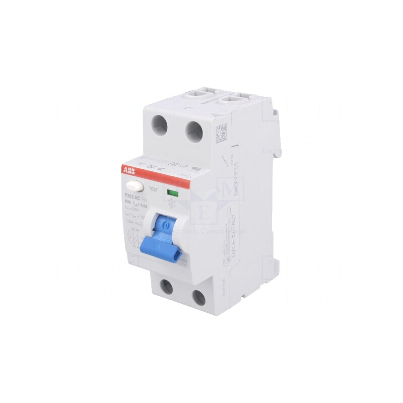 Întrerupător diferenţial 63A 500mA 2P 400VAC | Electronic-mag.ro | Componente Electronice