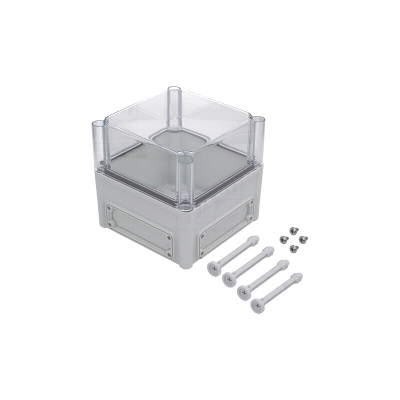 Carcasă montare pe perete gri 190x190x180mm EKHA 180 T | Electronic-mag.ro | Componente Electronice