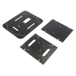 Şasiu cu Roți pentru Robot Negru/Verde 200x170x105mm 3-7.5VDC | Electronic-mag.ro | Componente Electronice