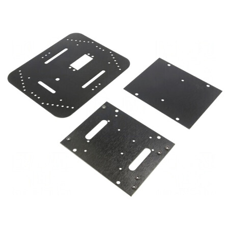 Şasiu cu Roți pentru Robot Negru/Verde 200x170x105mm 3-7.5VDC | Electronic-mag.ro | Componente Electronice