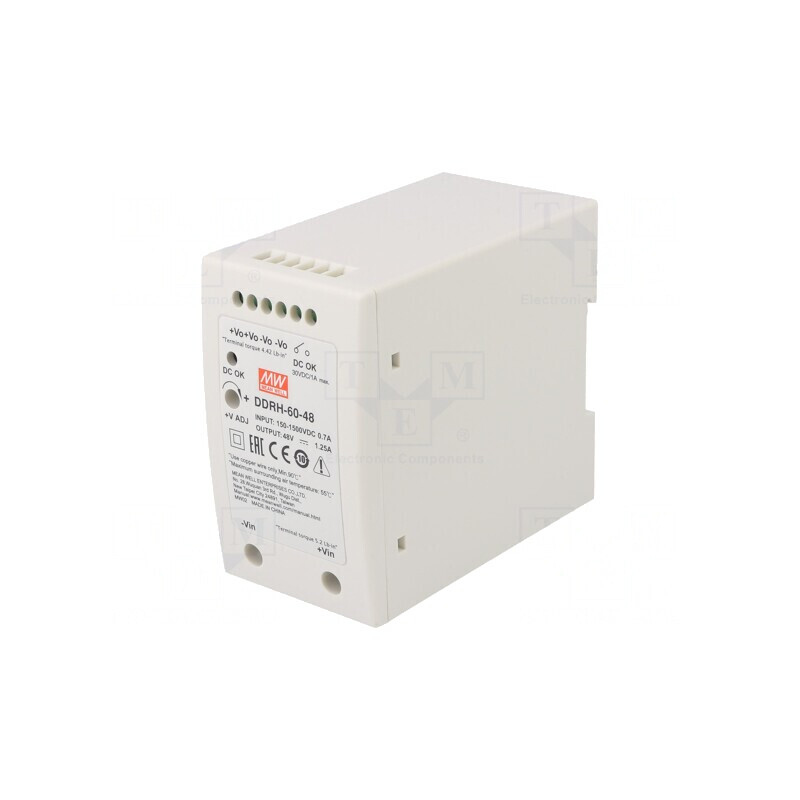 Convertor DC/DC 60W 48V 1,25A DDRH-60-48 | Electronic-mag.ro | Componente Electronice