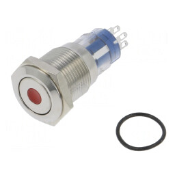 Comutator Anti-Vandalism DPDT 3A 250VAC IP67 Roșu | Electronic-mag.ro | Componente Electronice