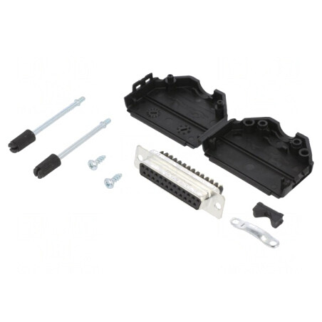 Conector D-Sub 25-Pin Mamă Drept cu Șurub pe Cablu | Electronic-mag.ro | Componente Electronice