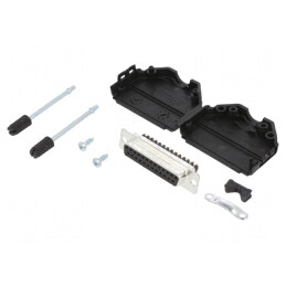 Conector D-Sub 25-Pin Mamă Drept cu Șurub pe Cablu | Electronic-mag.ro | Componente Electronice