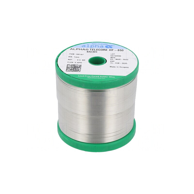 Sârmă de lipit fără plumb 1mm 500g SAC305 TELECORE | Electronic-mag.ro | Componente Electronice Sârmă de lipit fără plumb 1mm 500g SAC305 TELECORE | Electronic-mag.ro | Componente Electronice