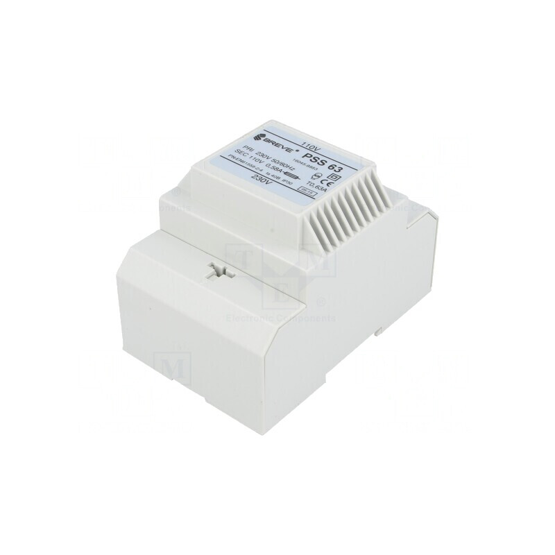 Transformator Alimentare 63VA 230V AC la 110V pentru Șină DIN | Electronic-mag.ro | Componente Electronice